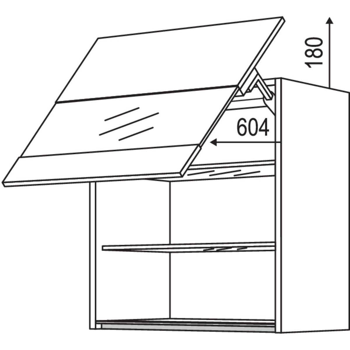 Nobilia Wandschrank Schwingklappe NWKSGL90-1 64409