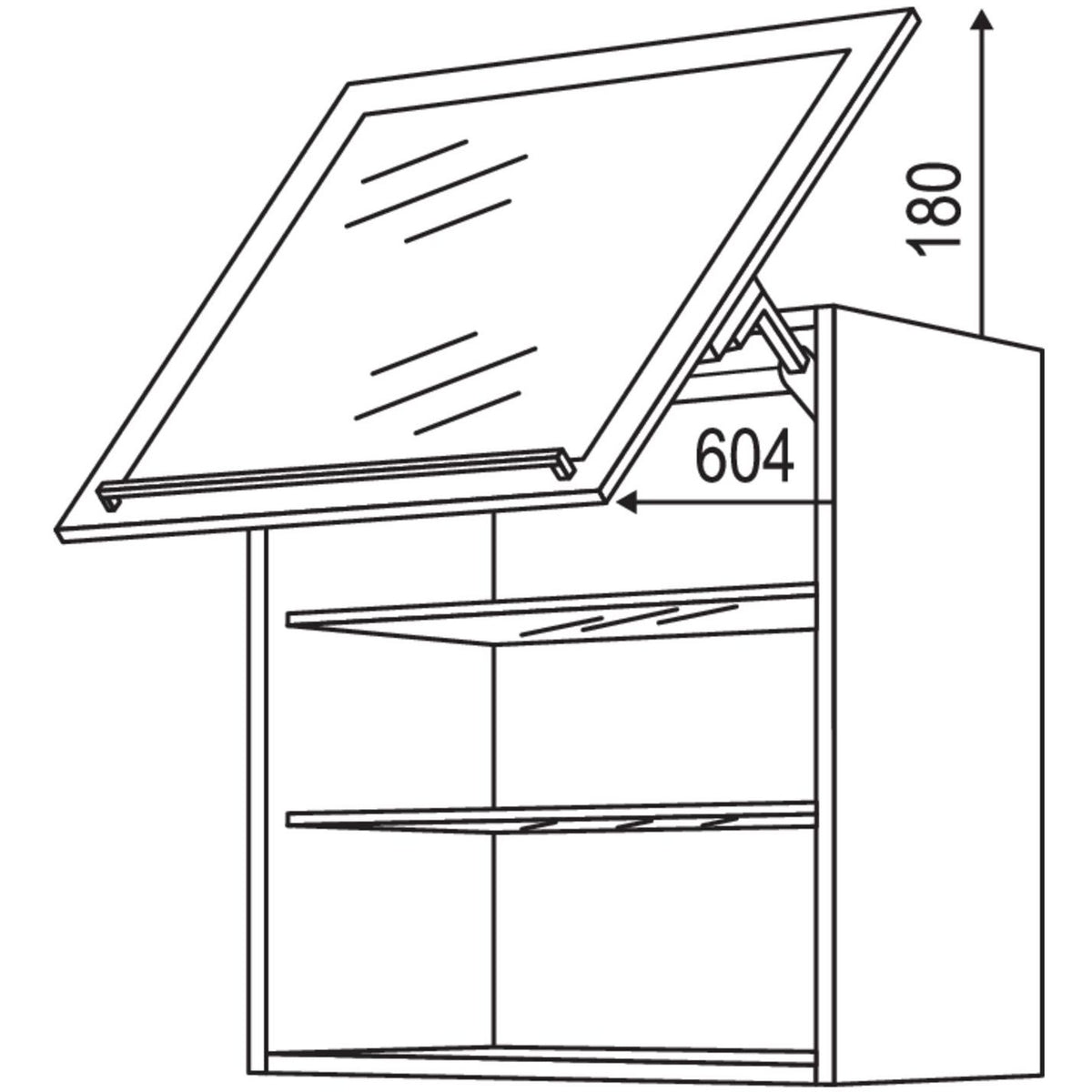 Nobilia Wandschrank Schwingklappe WKSG60-1 33586