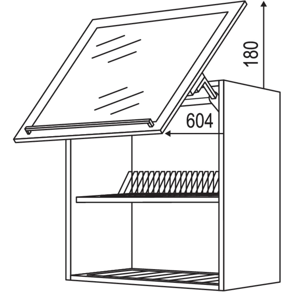 Nobilia Wandschrank Schwingklappe mit Abtropfgitter WKSGAG60-1 32566