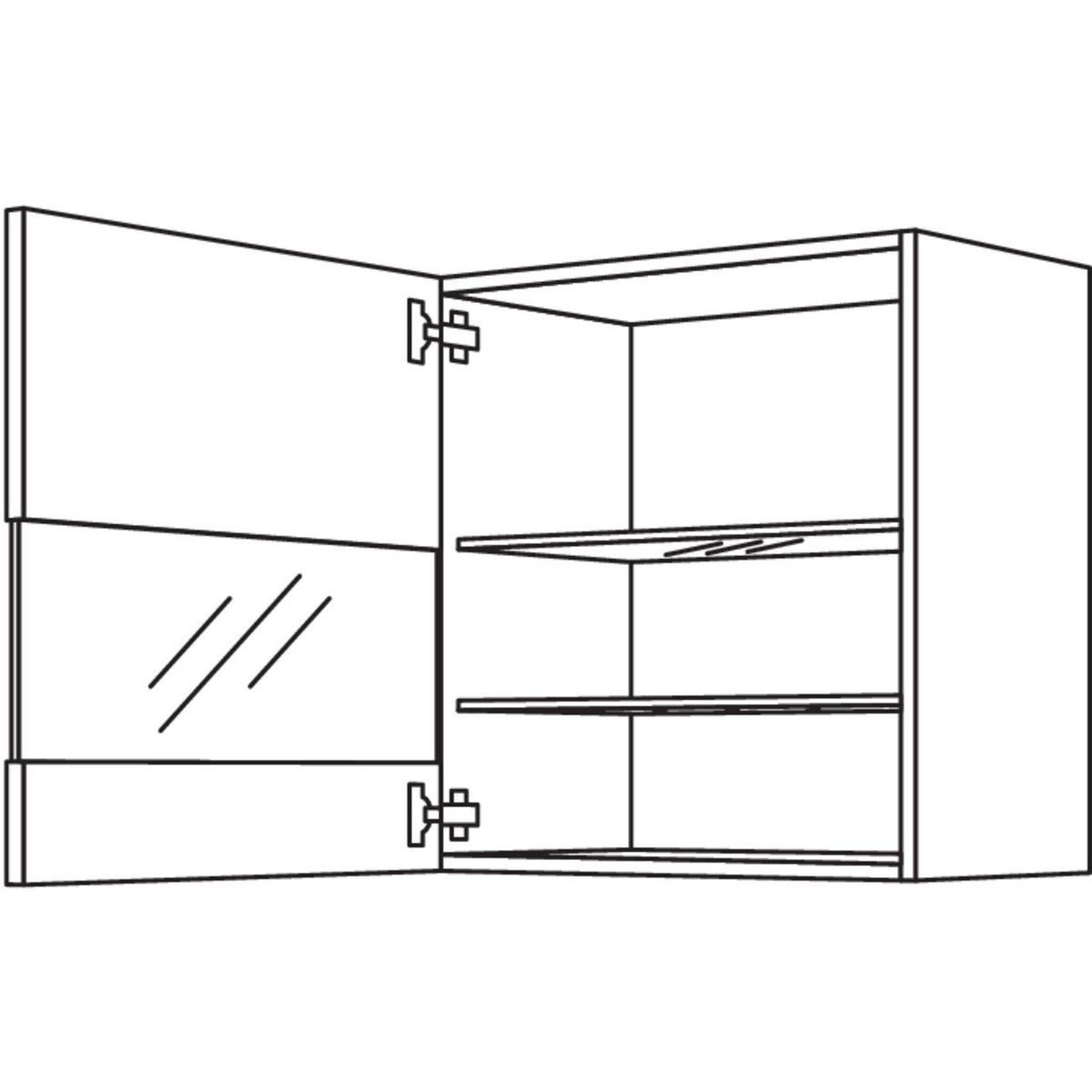 Nobilia Wandschrank Segmentglastuer WGLS60-1 31436