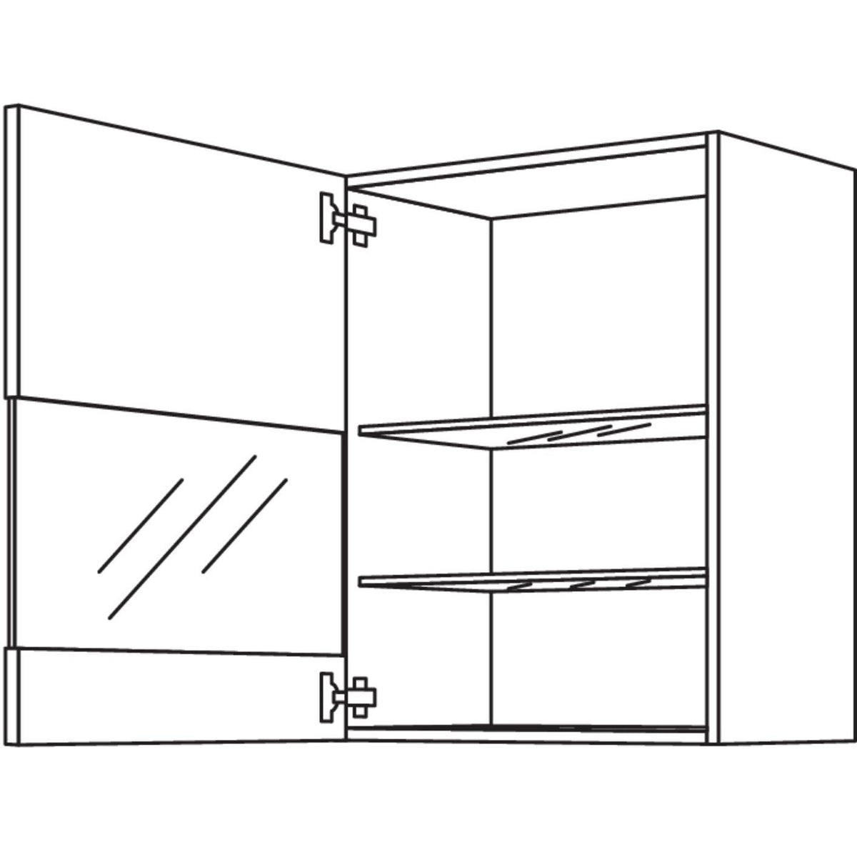 Nobilia Wandschrank Segmentglastuer WGLS60-3 51433