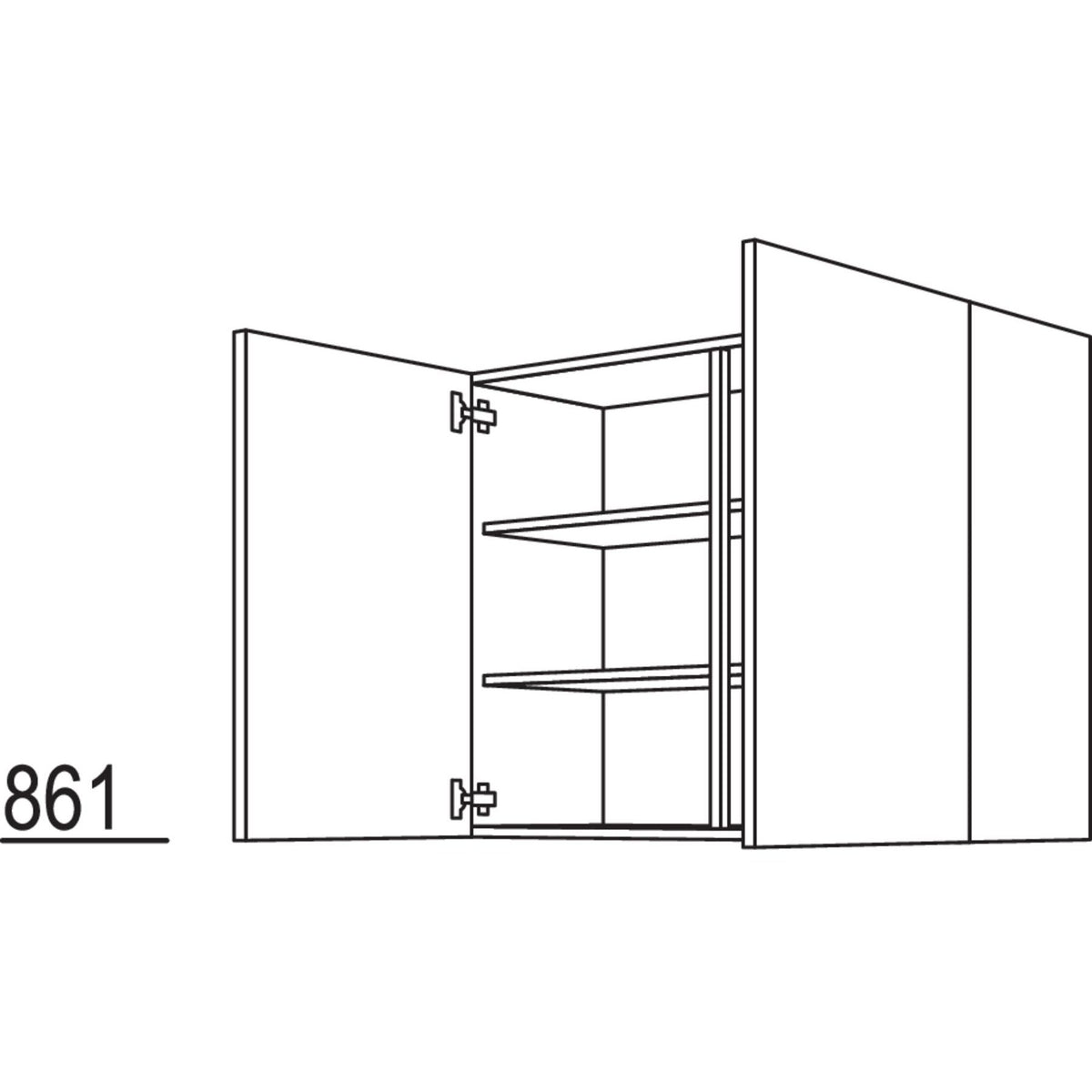 Nobilia Wandschrank W2T60-3 52062