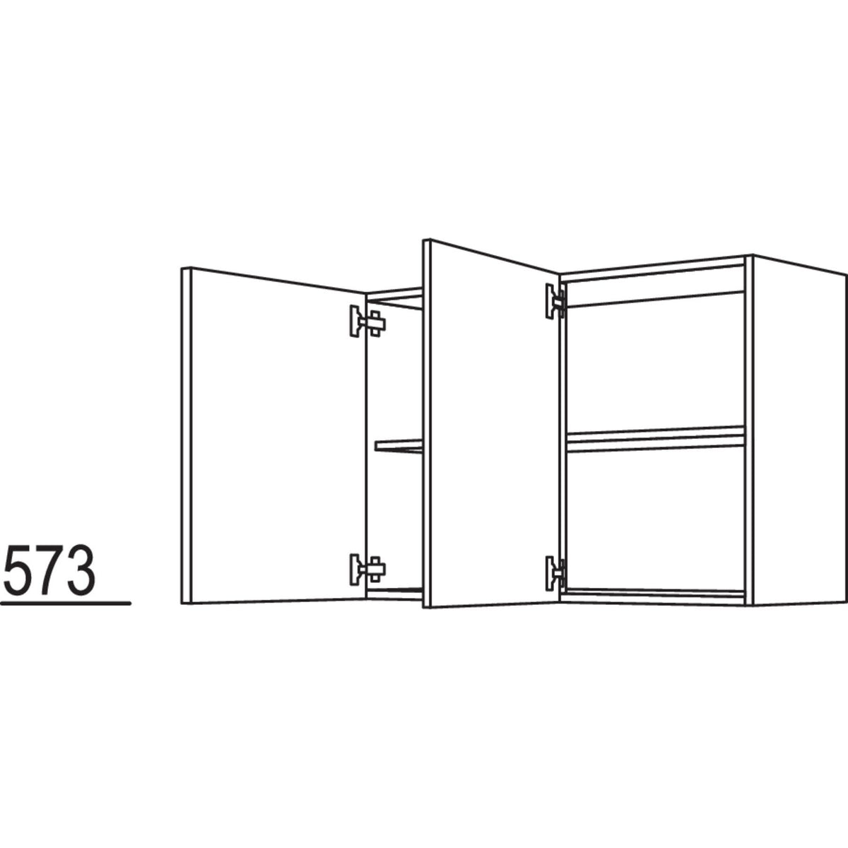 Nobilia Wandschrank W2TP100-58 26050