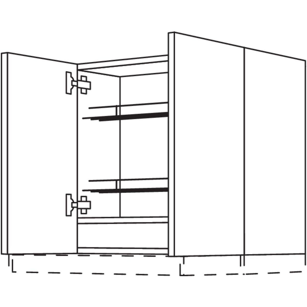 Nobilia Wandschrank fuer Flachschirm- Dunsthauben NW2DAF60-1 63830