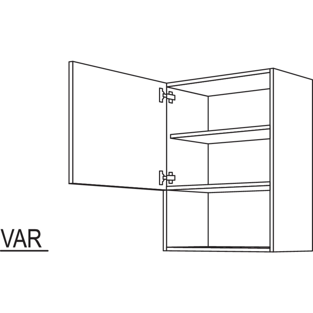 Nobilia Wandschrank fuer Mikrowellengeraet NWM60-3 69568