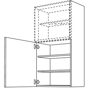 Nobilia Wandschrank fuer Regaleinsatz Case WDCO45-130 25224