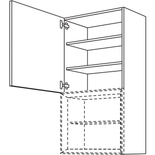 nobilia Armoire murale pour insert d'étagère Case WDCU45-130 45 cm - Look | 099