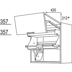 Nobilia Wandschrank iMove mit Falt-Lifttuer WFLIM60-1 33137