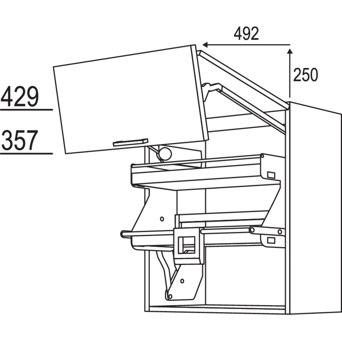 Nobilia Wandschrank iMove mit Falt-Lifttuer WFLIM60-2 42137