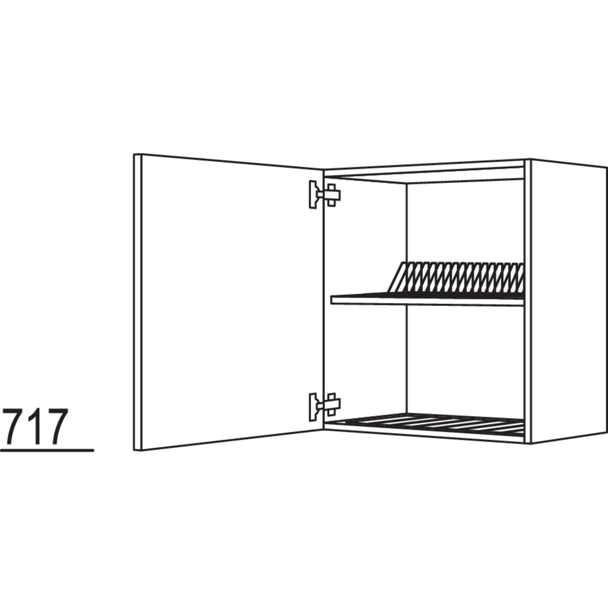 Nobilia Wandschrank mit Abtropfgitter WAG60-1 32036