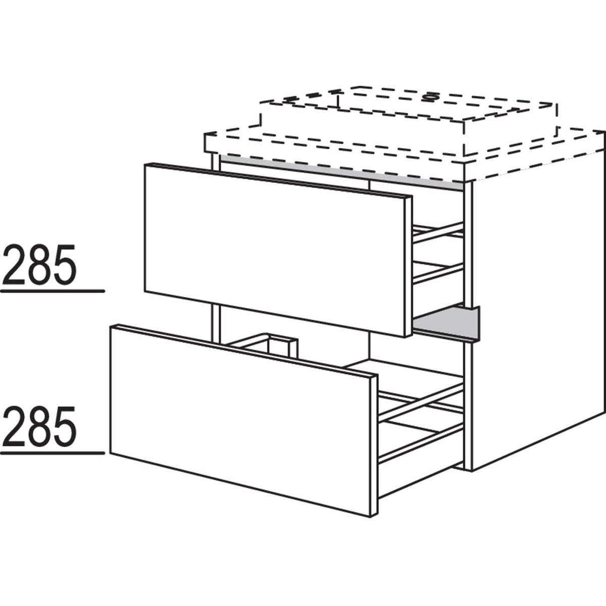 nobilia Waschtischschrank NBW2A40-60 67632