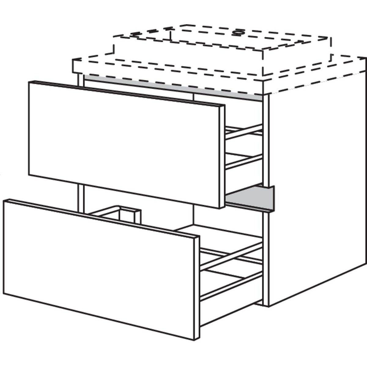 nobilia Waschtischschrank NBW2A40-60 67632