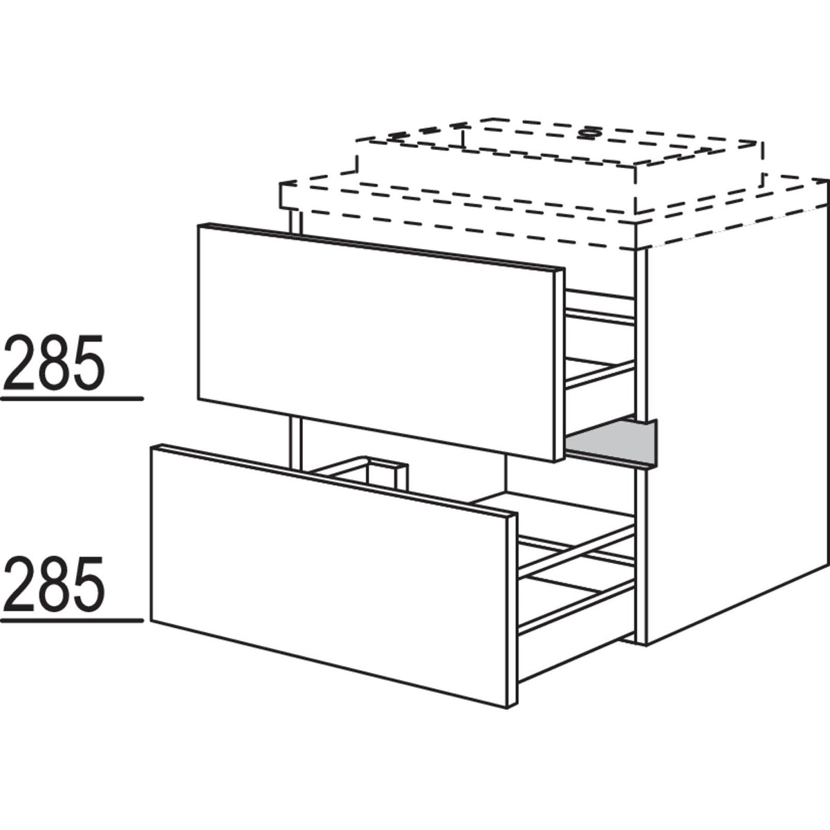nobilia Waschtischschrank NBWSA90-60 67647