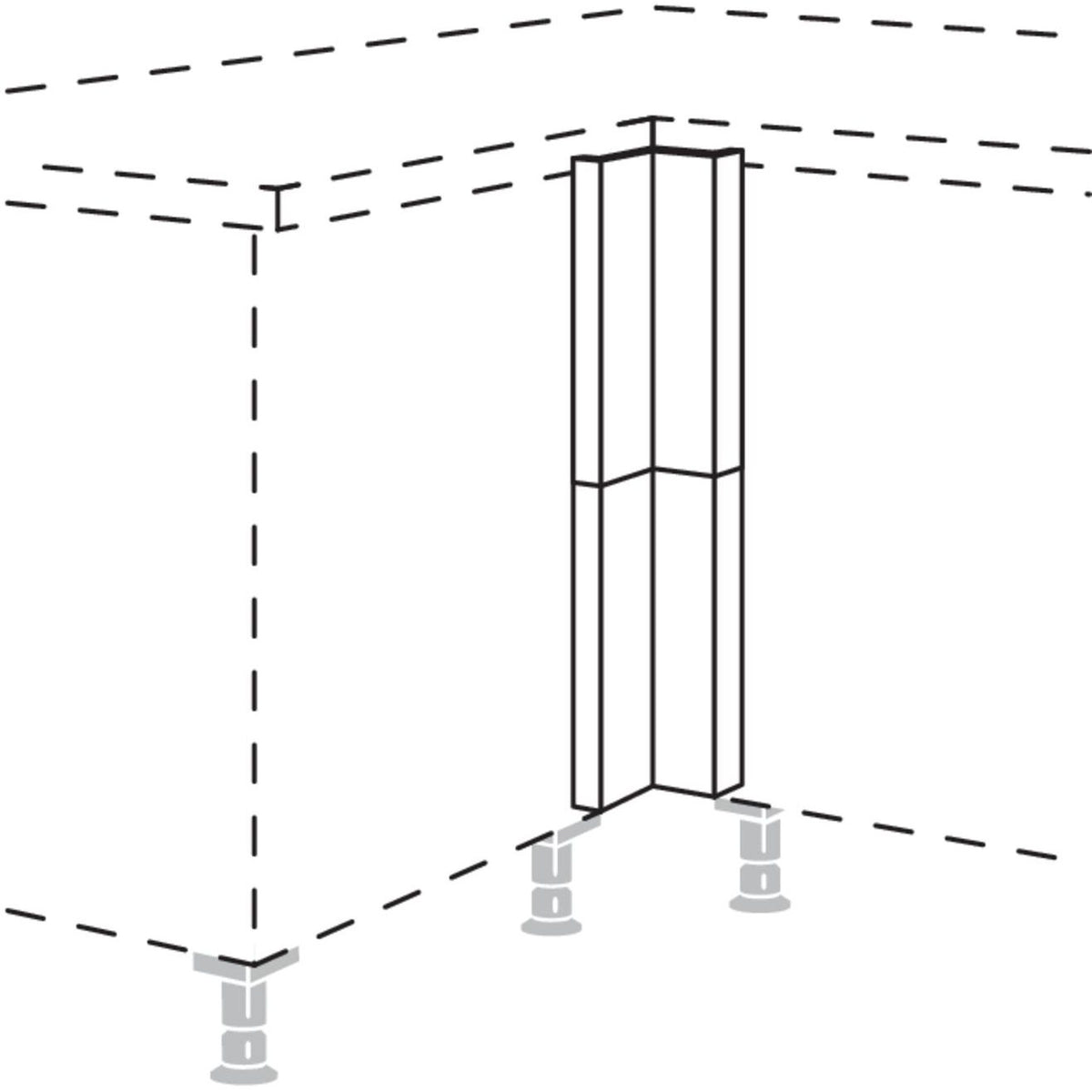 Nobilia Winkelpassstueck in geteilter Optik- variabel UPE-VA 33144