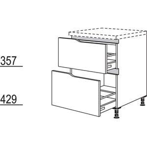 Nobilia XL-Abschluss-Auszugschrank Curve NU2AAC90-X 55508
