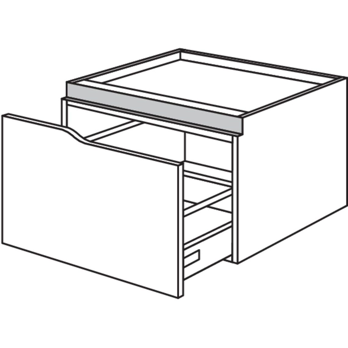 Nobilia XL-Abschluss-Auszugschrank Curve NUAAC90-43 54663