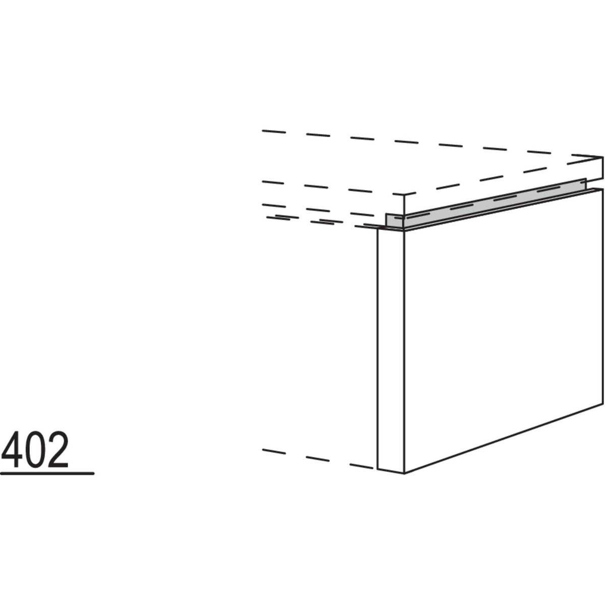 Nobilia XL-Abschluss-Frontwange NUWF43-50 57961