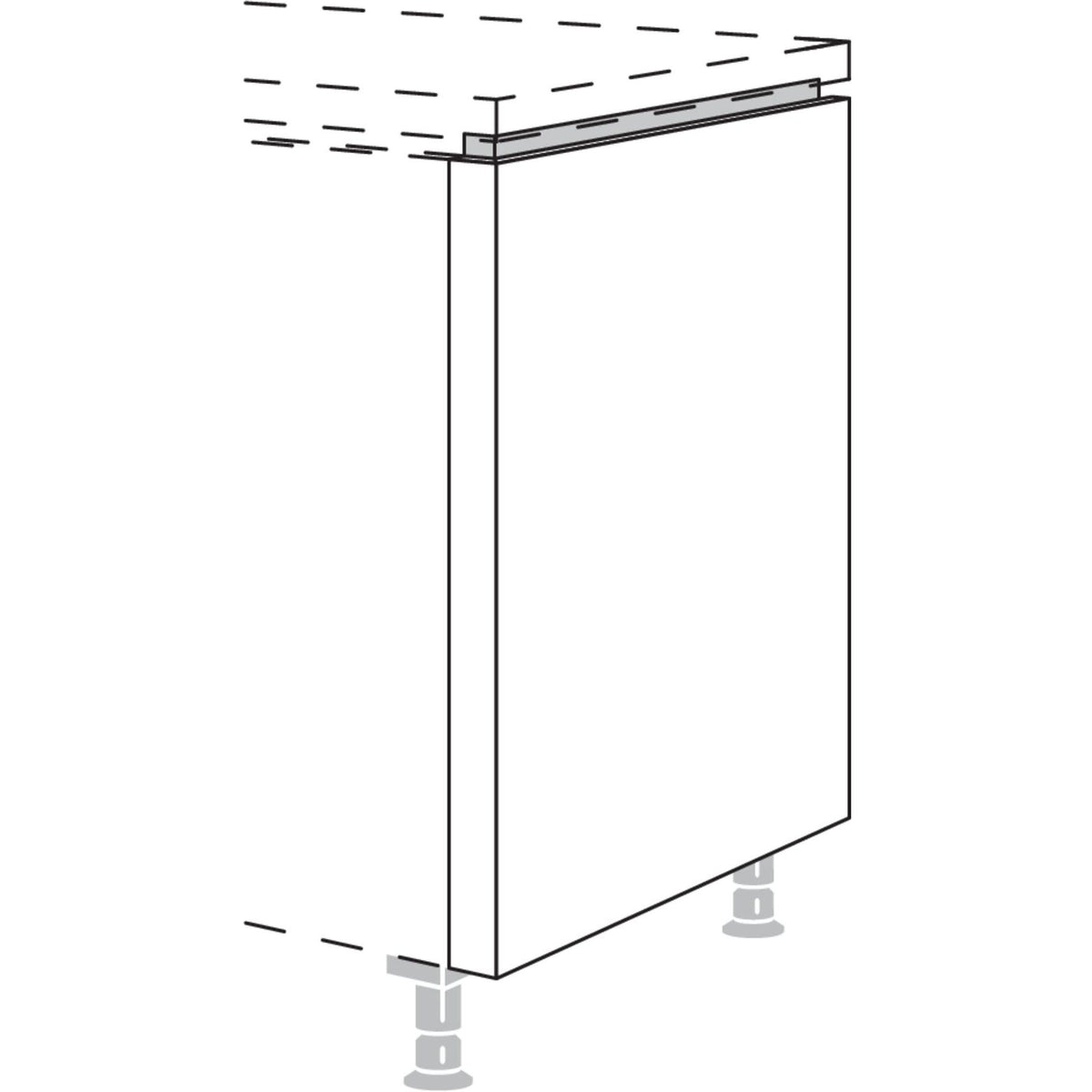 Nobilia XL-Abschluss-Frontwange NUWF50-60-X 57951