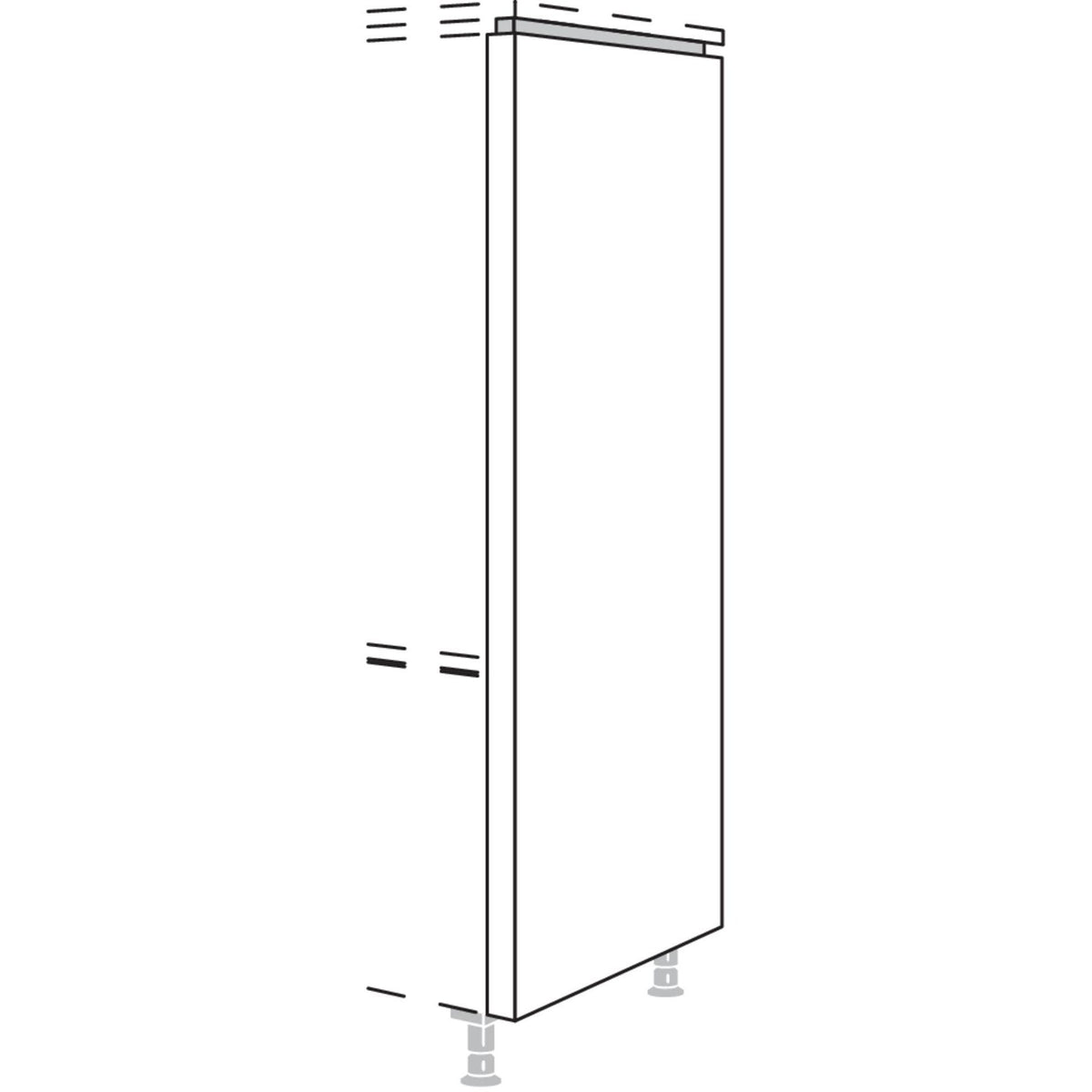 Nobilia XL-Abschluss-Frontwange fuer Highboards mit waagerechter NHWF50-60-X 55980