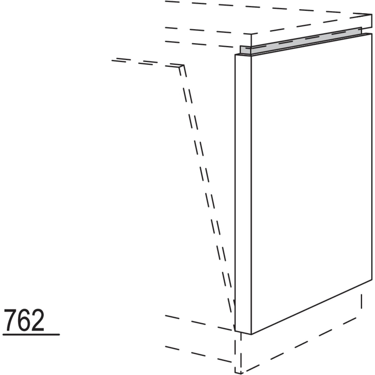 Nobilia XL-Abschluss-Frontwange fuer vollintegrierte Geschirrspueler am Zeilenende NUWFG50-60-X 57953