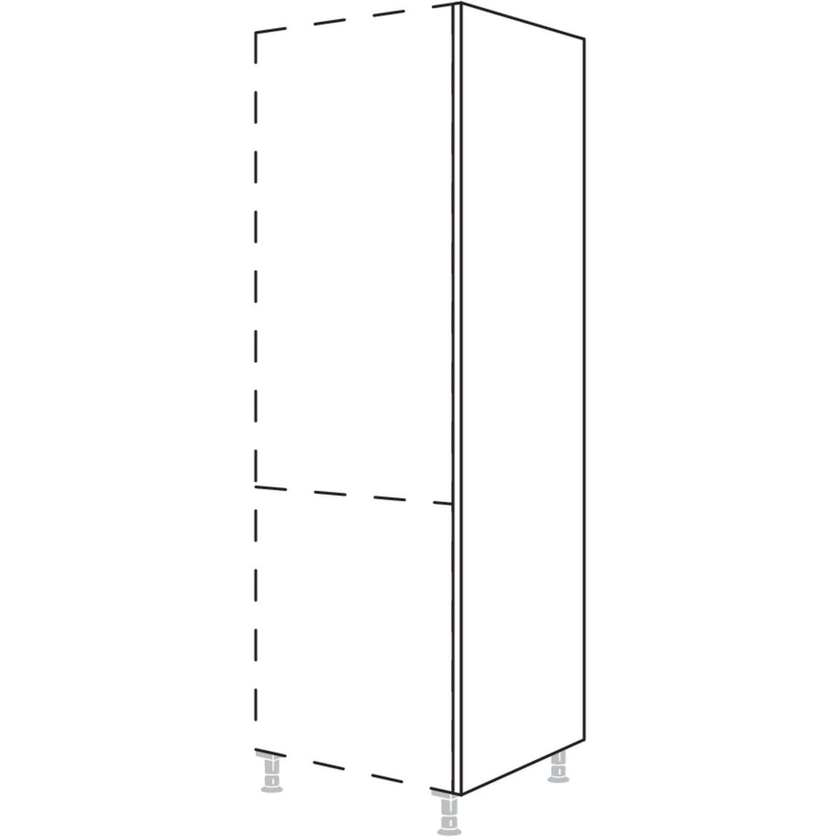 Nobilia XL-Abschlusswange in Korpushoehe HWK10-2X 10671
