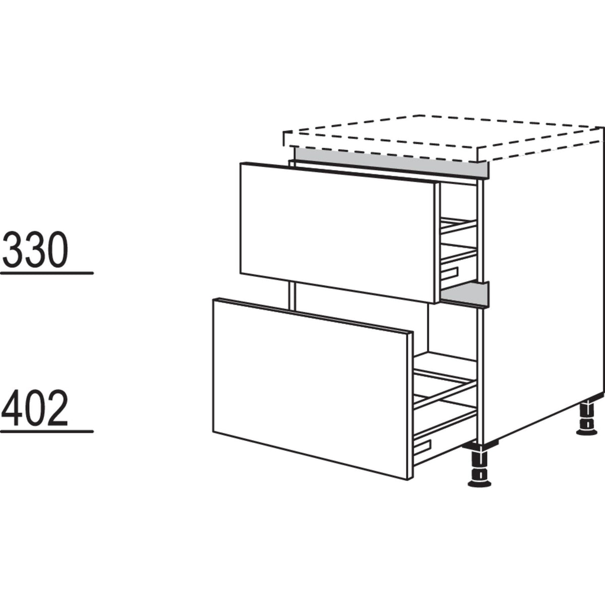 Nobilia XL-Auszugschrank NU2A60-X 55516