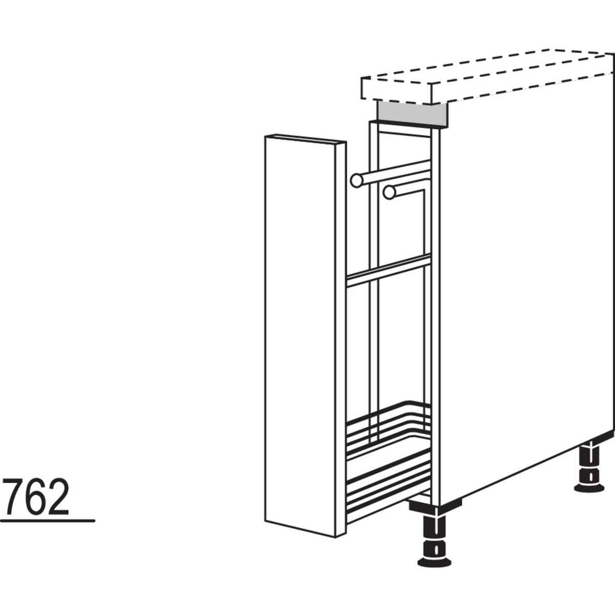 Nobilia XL-Auszugschrank NUAHT15-X 56128