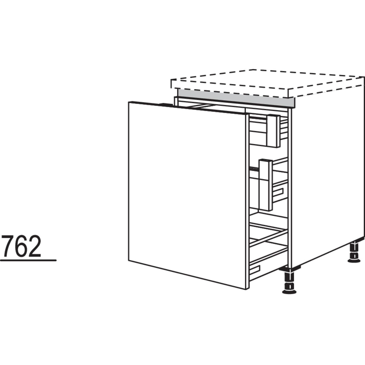 Nobilia XL-Auszugschrank NUAIAI60-X 55061