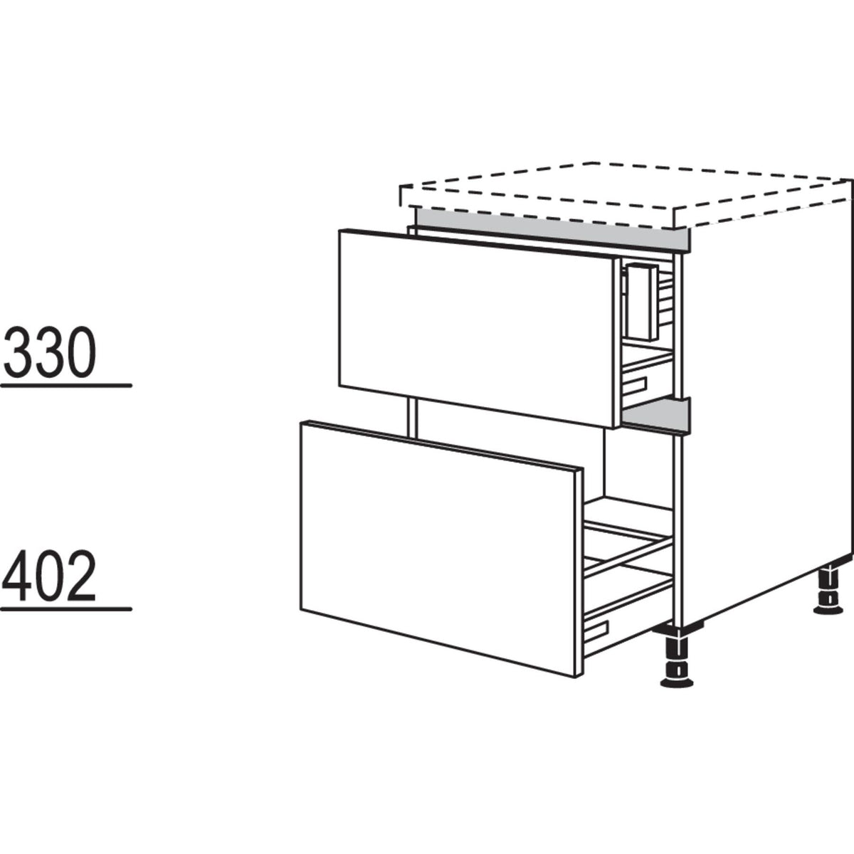 Nobilia XL-Auszugschrank NUI2A60-X 56546