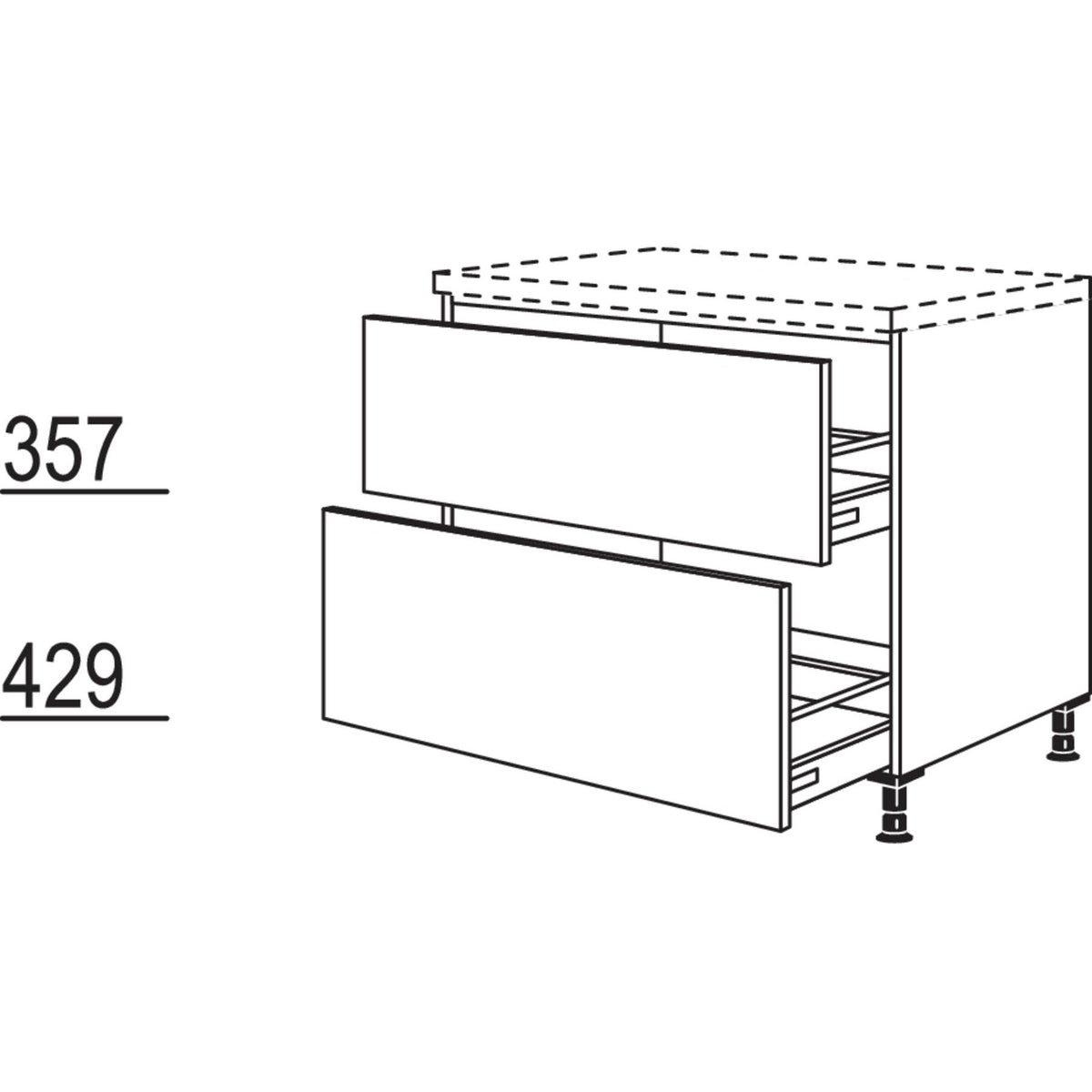 Nobilia XL-Auszugschrank U2DA40-X 30512