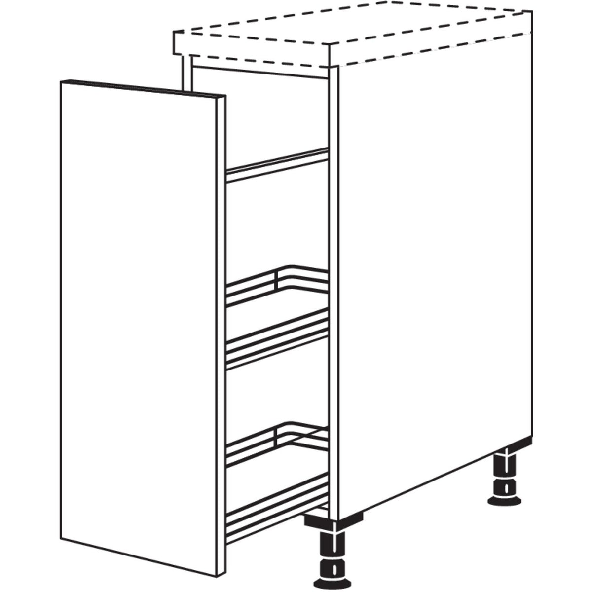 Nobilia XL-Auszugschrank UAMD30-X 37139