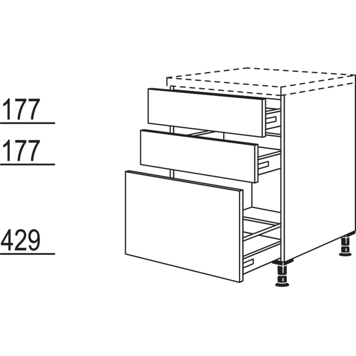 Nobilia XL-Auszugschrank UD2SA50-X 35585