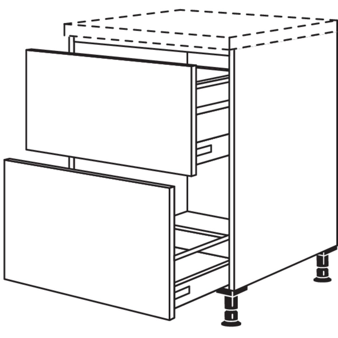 Nobilia XL-Auszugschrank fuer Muelltrennung UDAASA60-X 34217