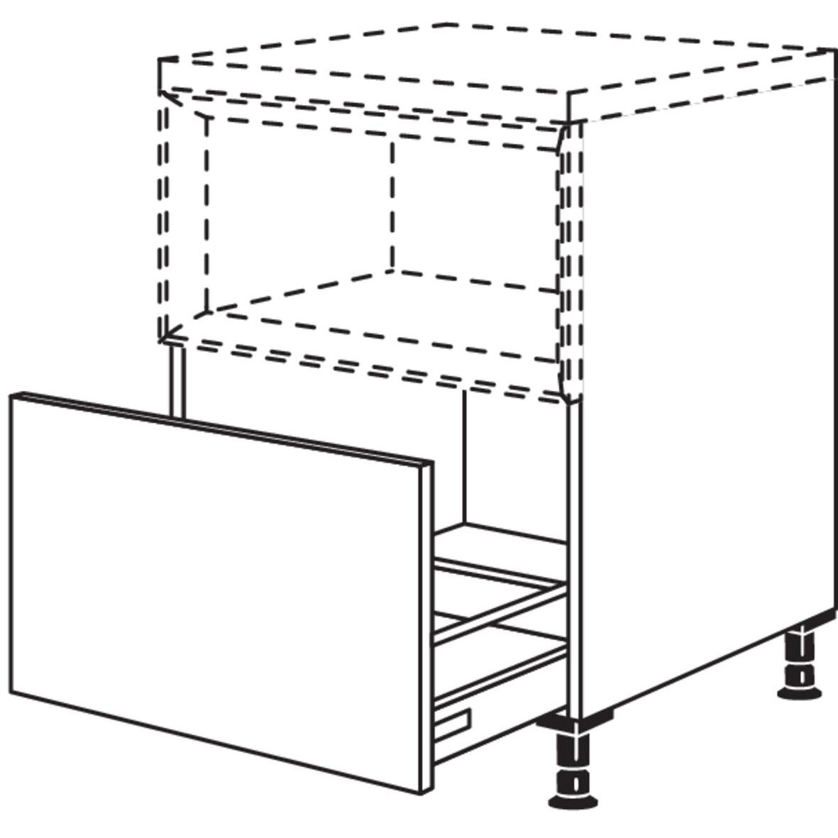 Nobilia XL-Auszugschrank fuer Regaleinsatz Case UAC120-X 37112