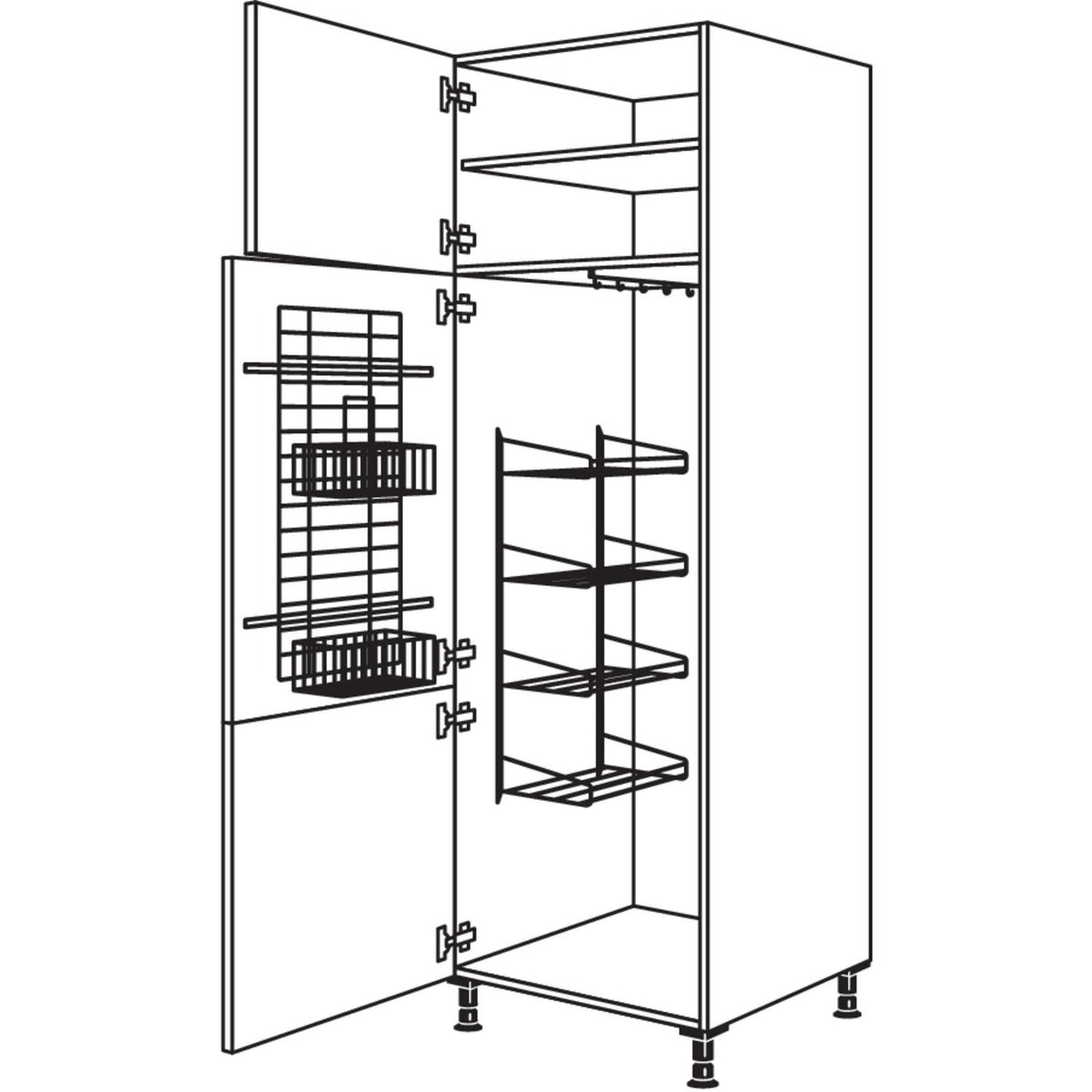 Nobilia XL-Besen-- Geraeteschrank HB60-1X 30230