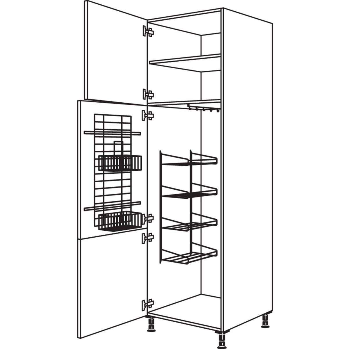 Nobilia XL-Besen-- Geraeteschrank HB50-3X 54229
