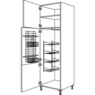 nobilia XL-Besen-/ Geräteschrank HB60-3X 60 cm - Look | 099