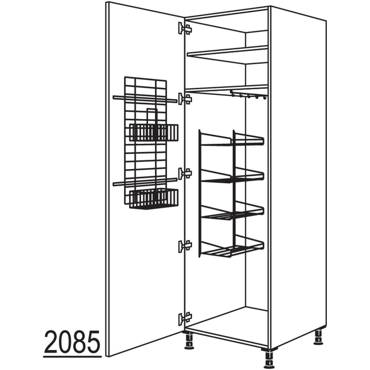 nobilia XL-Besen-- Geraeteschrank HBF50-1X 32252