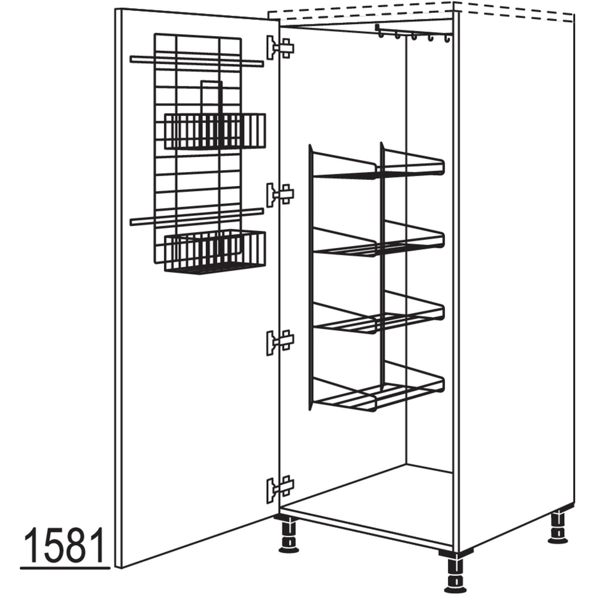 nobilia XL-Besen-- Geraeteschrank HBF50-X 38513