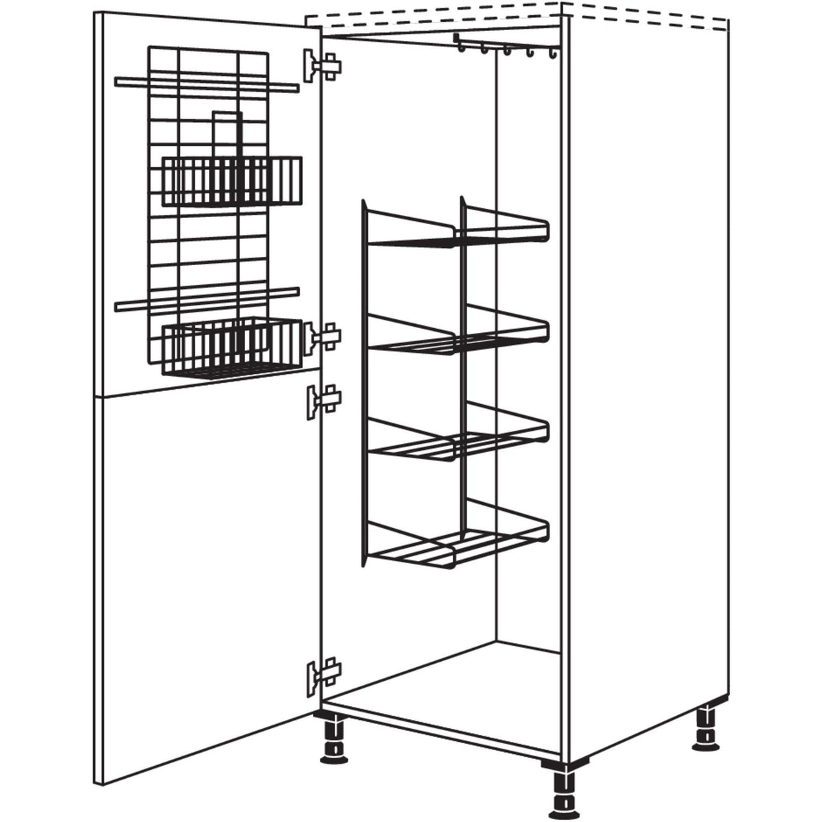 Nobilia XL-Besen-- Geraeteschrank HDB40-X 38515
