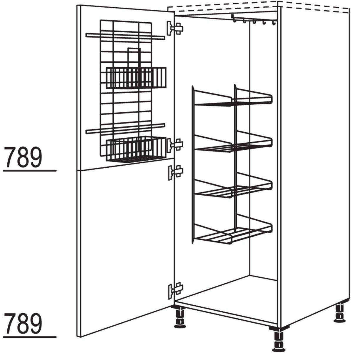Nobilia XL-Besen-- Geraeteschrank HDB60-X 38517