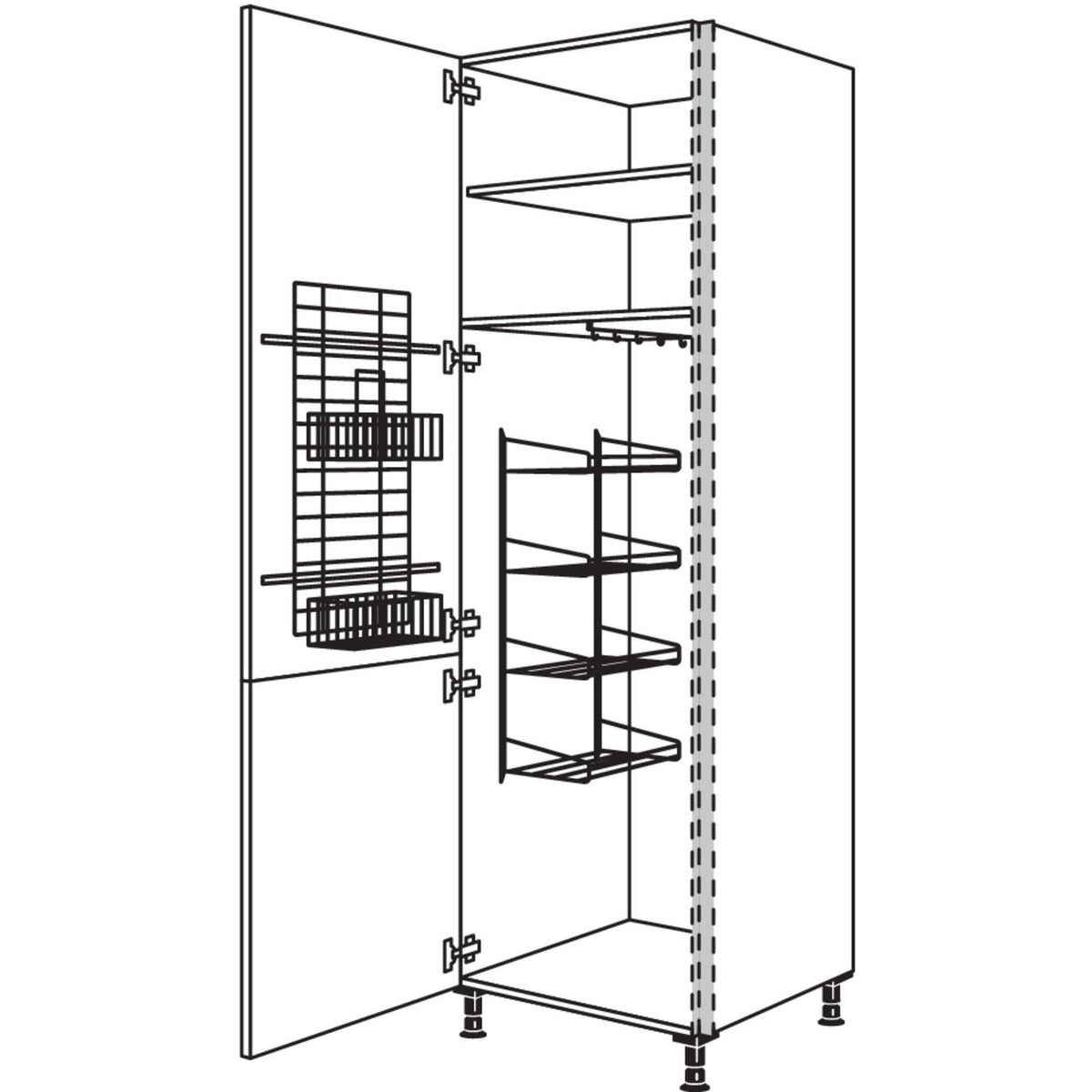 Nobilia XL-Besen-- Geraeteschrank NHSB40-3X 56910