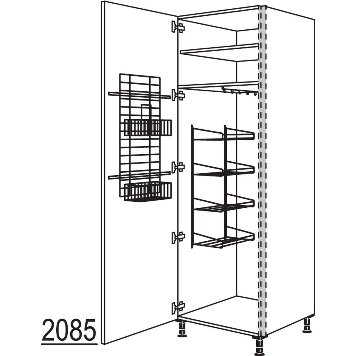 nobilia XL-Besen-- Geraeteschrank NHSBF60-1X 36915