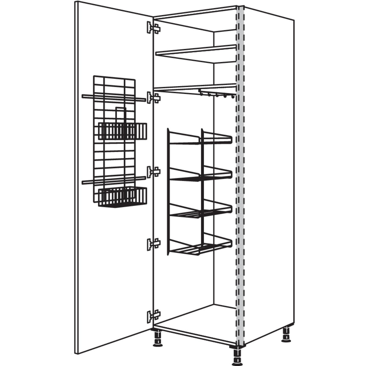 nobilia XL-Besen-- Geraeteschrank NHSBF40-1X 36913