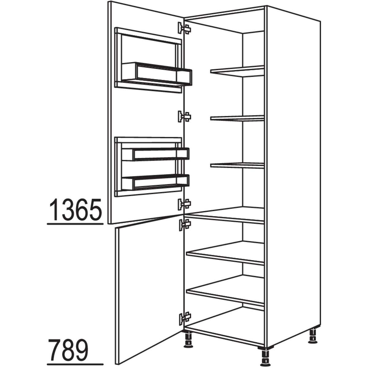 nobilia XL-Breakfastschrank BKFST50-2X 40150