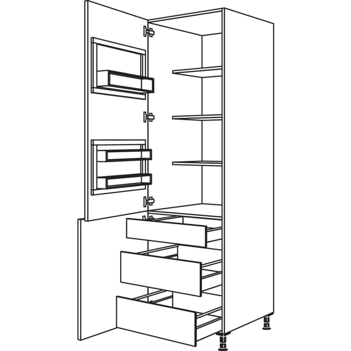 nobilia XL-Breakfastschrank BKFSTI2A50-3X 53292