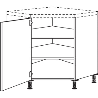 nobilia XL diagonal corner cabinet UED90-X 90 cm - Look | 099