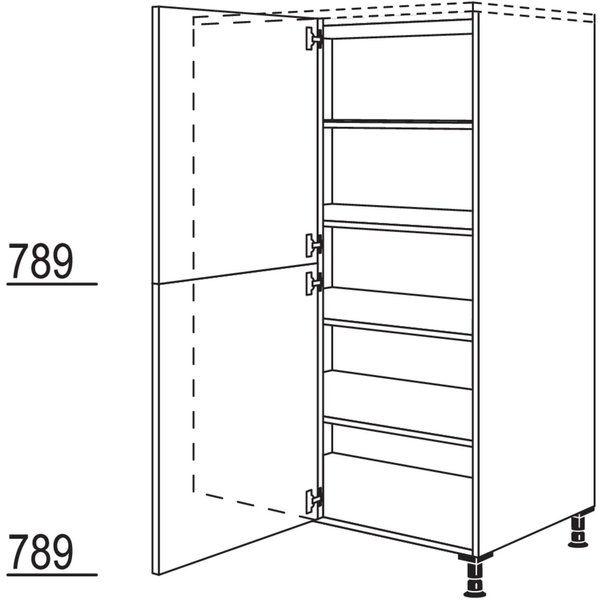 Nobilia XL-Eck-Highboard HDE100-45-X 37505