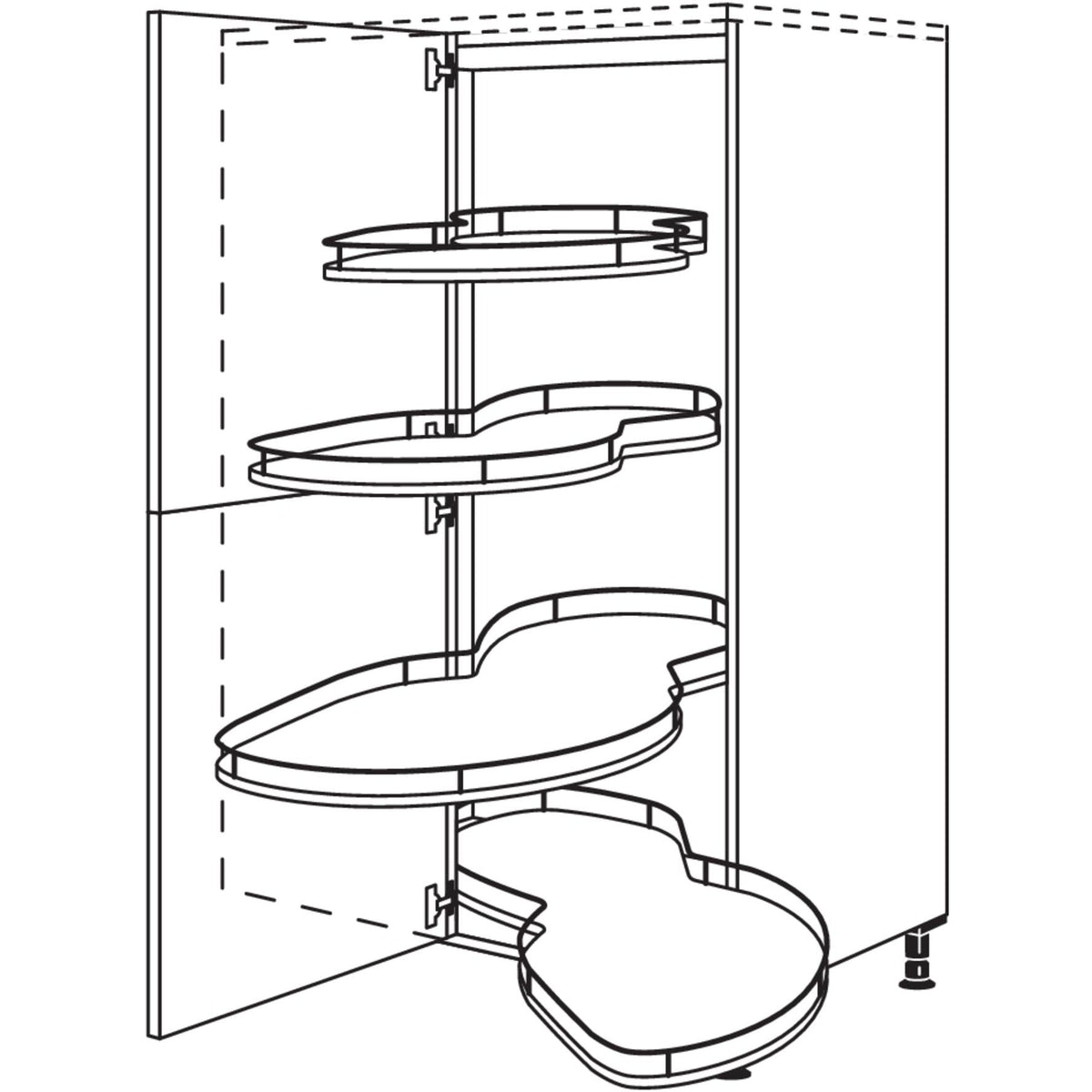 Nobilia XL-Eck-Highboard mit Schwenkauszug HDESA100-45-X 37578