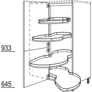Nobilia XL-Eck-Highboard mit Schwenkauszug HESA100-45-X 33578
